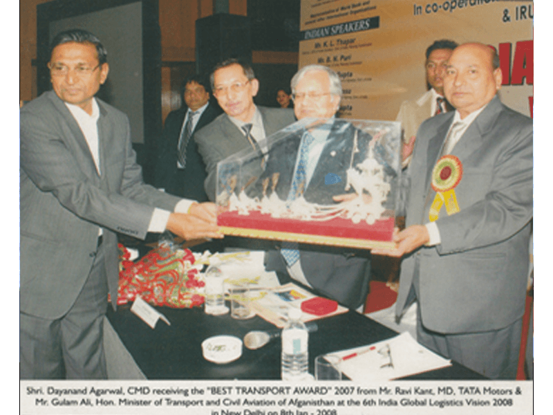 Best Transport Awards 2007 - Agarwal Packers and Movers