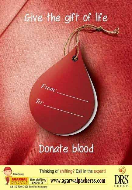 Donate Blood - Agarwal Packers and Movers